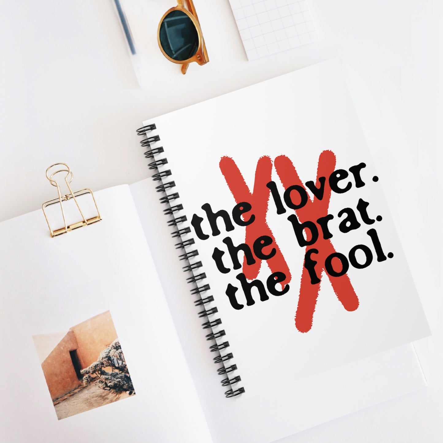The Lover, The Brat & The Fool - Spiral Lined Notebook