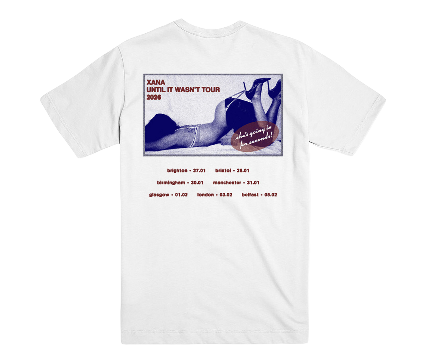 Tour TEE - 2026 UK TOUR ONLY WILL NOT BE SHIPPED ONLINE ~ £30.00 GBP